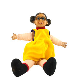 12" Chilindrina Dolls Vinyl Rubber Head & Hands VTG El Chavo del Ocho Mexican TV